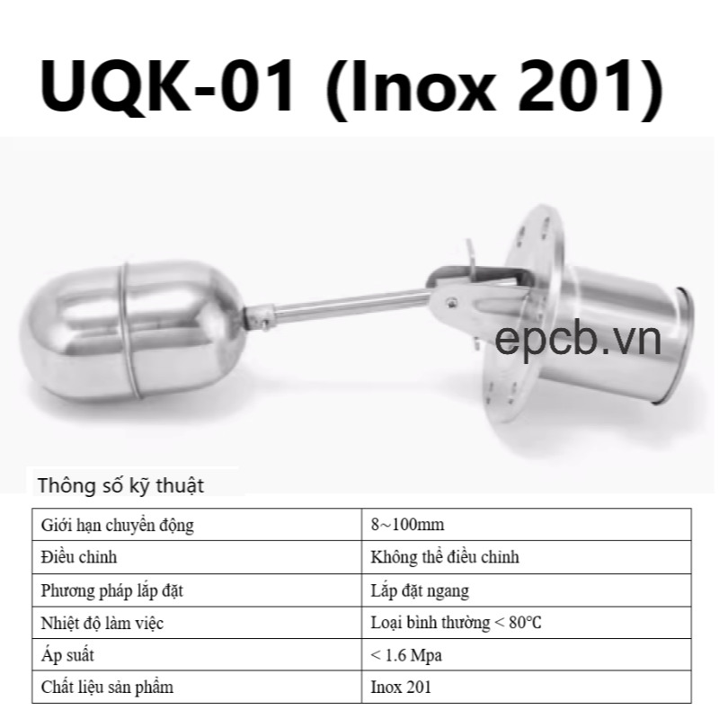 Cảm biến công tắc phao báo mức điện tử UQK-01 UQK-02 UQK-03