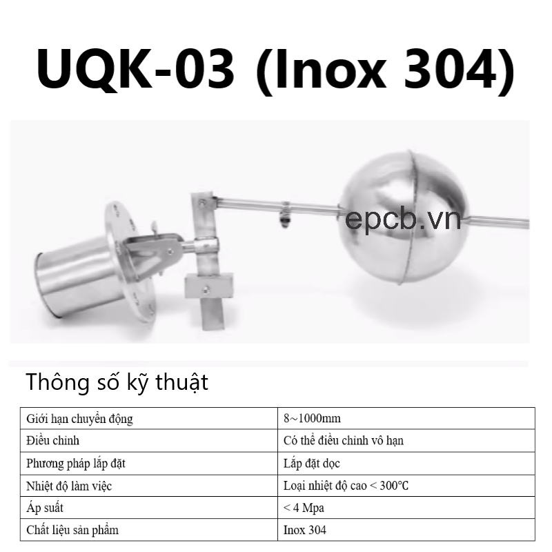 Cảm biến công tắc phao báo mức điện tử UQK-01 UQK-02 UQK-03