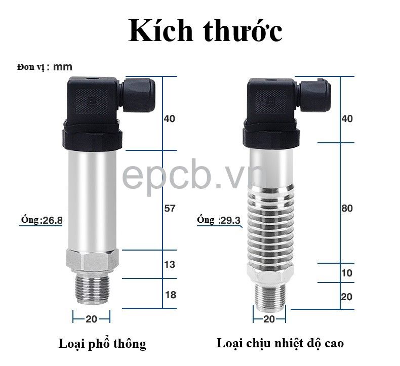 Cảm biến áp suất ES-PR-01 ngõ ra 4-20mA