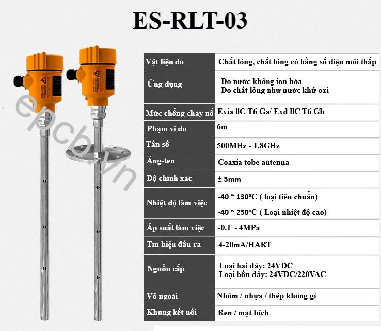 Cảm biến đo mức radar ES-RLT (Radar Level Transmitter)