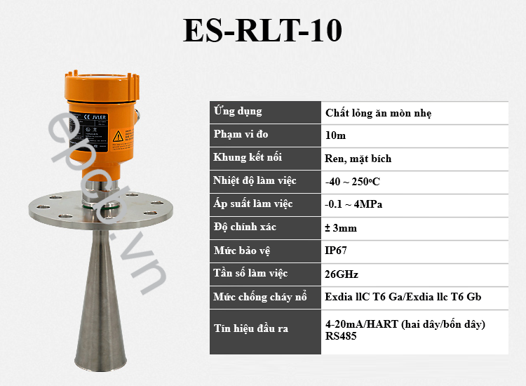 Cảm biến đo mức radar ES-RLT (Radar Level Transmitter)