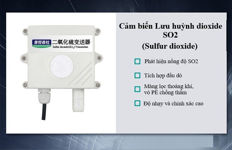 Cảm biến đo nồng độ khí Sulfur Dioxide SO2 ES-SO2-01 (RS485 Modbus RTU)
