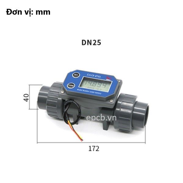 Cảm biến lưu lượng nước hiển thị màn hình kỹ thuật số ZJLCD-BT01