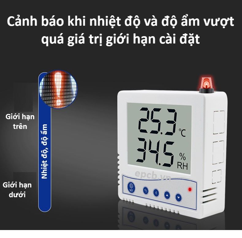 Cảm biến nhiệt độ, độ ẩm có hiển thị RS485 ES-TH-LCD-02