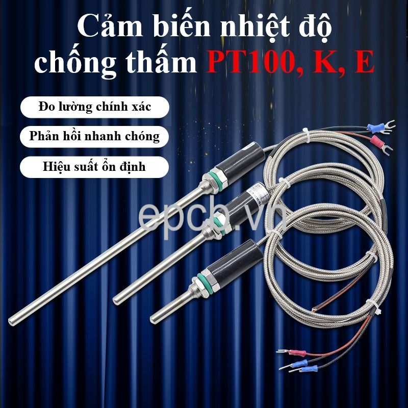 Cảm biến nhiệt độ chống thấm PT100, K, E WZP-187