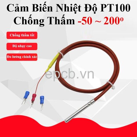 Cảm biến nhiệt độ PT100 chống thấm -50 - 200 độ