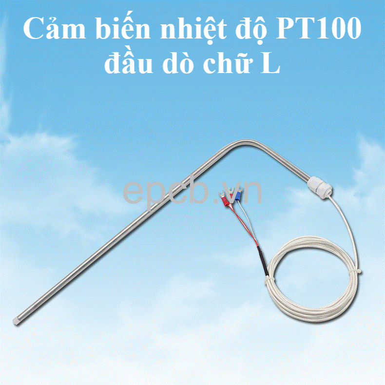 Cảm biến nhiệt độ PT100 đầu dò chữ L