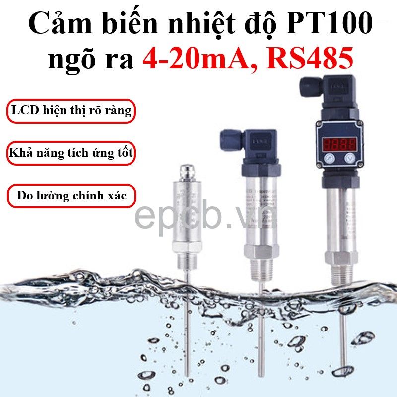 Cảm biến nhiệt độ PT100 ngõ ra tín hiệu 4-20mA, RS485