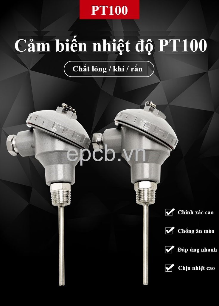 Cảm biến nhiệt độ PT100 bọc thép ES-PT100-HT-01 ( PT100 | 4-20mA | 0-10V )