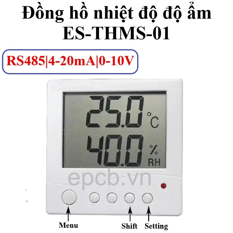 Cảm biến nhiệt độ và độ ẩm với màn hình LCD ES-THMS-01