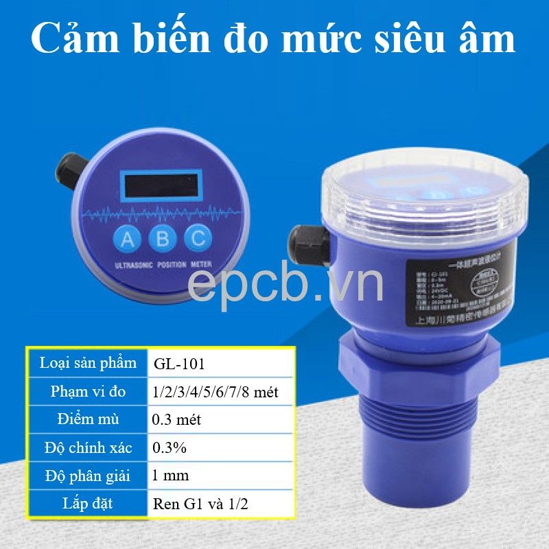 Cảm biến siêu âm đo mức nước ES-ULS-02 | 4-20mA | RS485 | Giá tốt