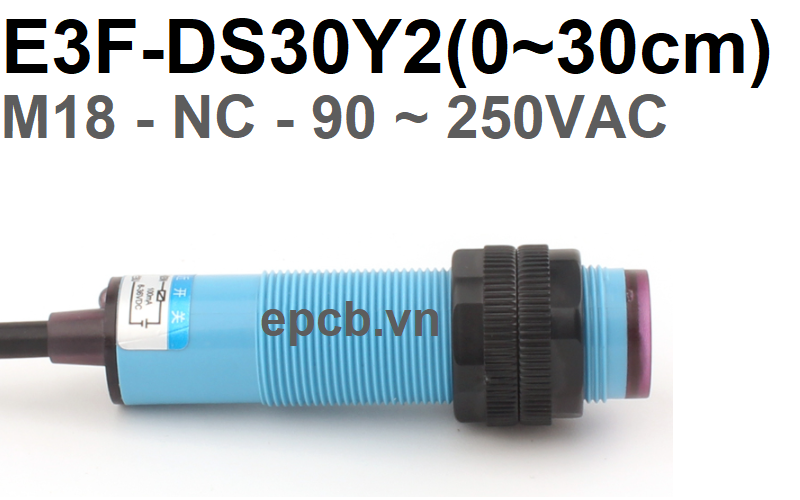 Cảm Biến Vật Cản Hồng Ngoại E3F-DS30Y2 đóng ngắt điện AC ( NC 90 ~ 250VAC) (30cm)