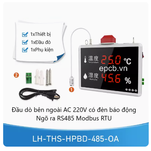 Đồng hồ Led đo nhiệt độ độ ẩm LH-THS hỗ trợ RS485 Modbus RTU