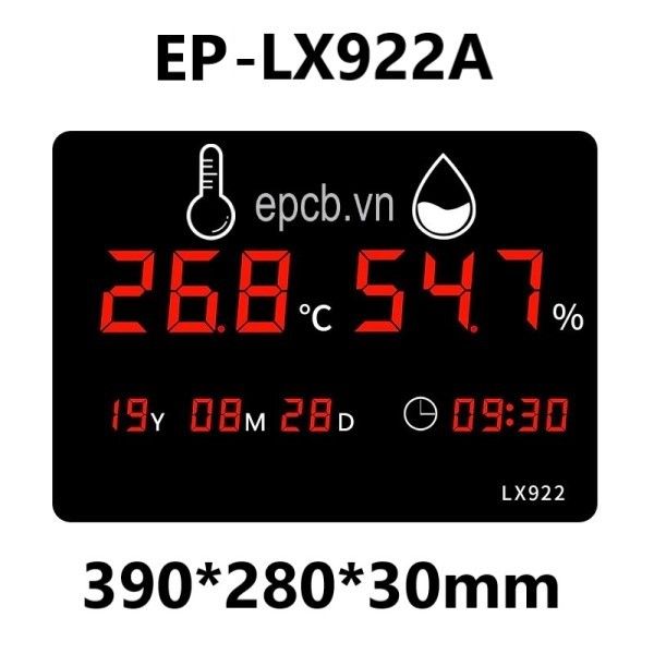 Đồng hồ Led hiển thị ngày giờ nhiệt độ và độ ẩm EP-LX922