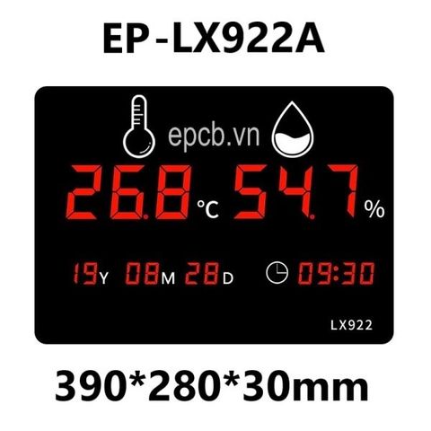 Đồng hồ Led hiển thị ngày giờ nhiệt độ và độ ẩm EP-LX922