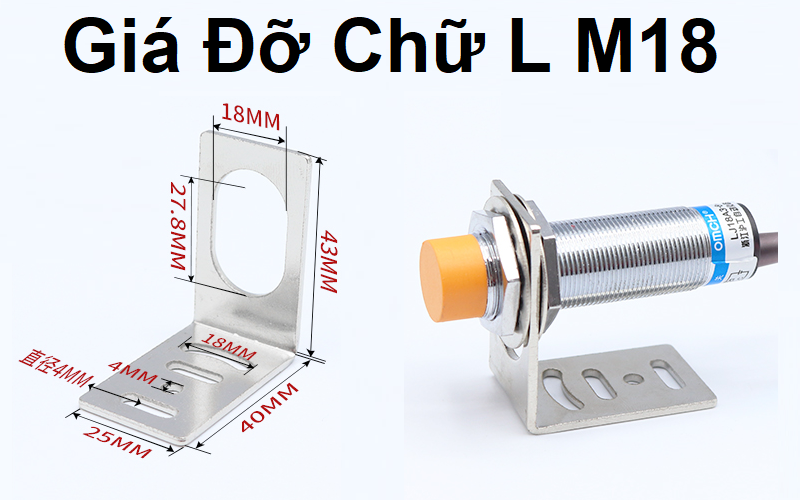 Giá Đỡ M18 Cho Cảm Biến Tiệm Cận