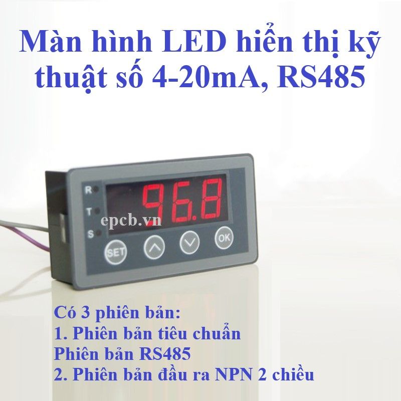 Màn hình LED hiển thị kỹ thuật số 4-20mA, RS485