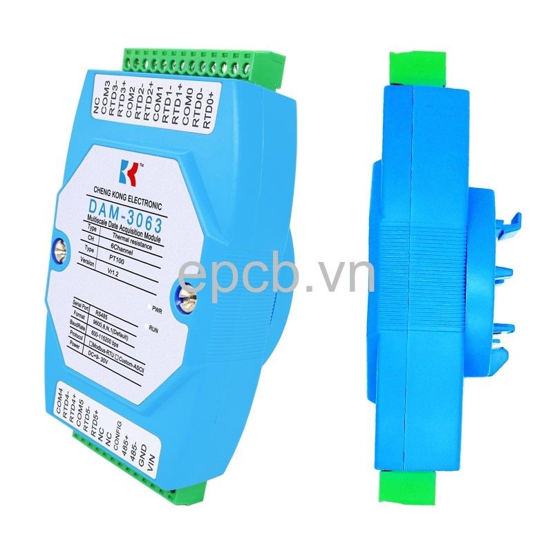 Module đọc nhiệt độ PT100 đa kênh ngõ ra RS485 Modbus RTU