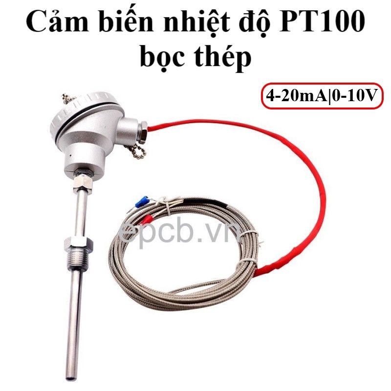 Cảm biến nhiệt độ PT100 bọc thép ES-PT100-HT-01 ( PT100 | 4-20mA | 0-10V )