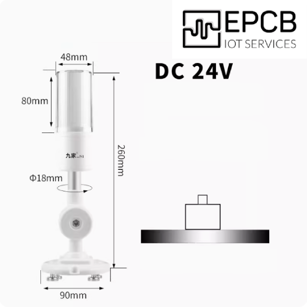 Đèn LED 3 màu cảnh báo chống cháy nổ máy CNC 24V