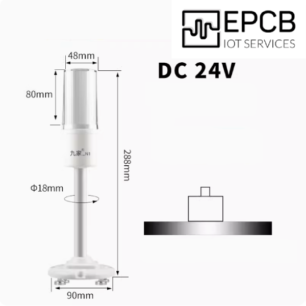 Đèn LED 3 màu cảnh báo chống cháy nổ máy CNC 24V