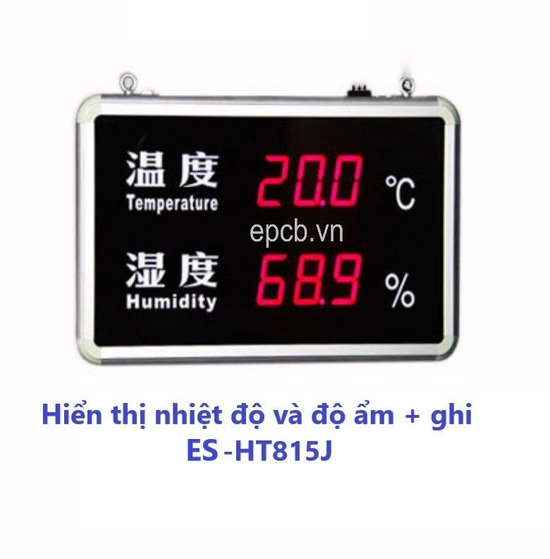 Đồng hồ Led nhiệt độ độ ẩm tích hợp lưu trữ và cảnh báo ES-HT815