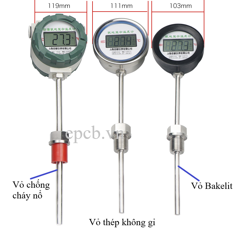 Đồng hồ đo nhiệt độ PT100 hiển thị kỹ thuật số chịu nhiệt độ cao chống cháy nổ