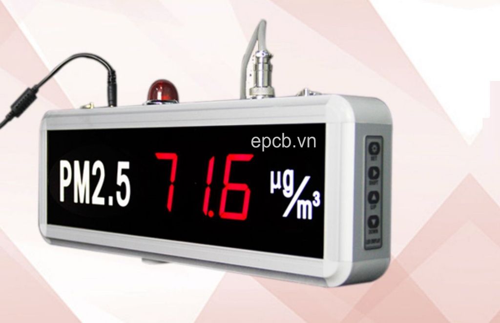 Đồng hồ Led đo chất lượng không khí tích hợp cảnh báo ES-PM818