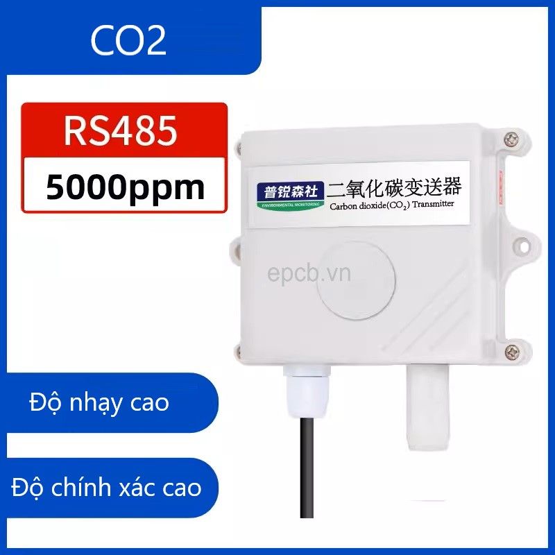 Cảm biến đo nồng độ khí CO2 ES-CO2-01 (RS485 | 4-20mA | 0-10V)