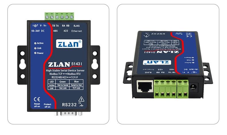 Bộ chuyển đổi RS485 Modbus RTU sang TCP/IP Ethernet ZLAN5143