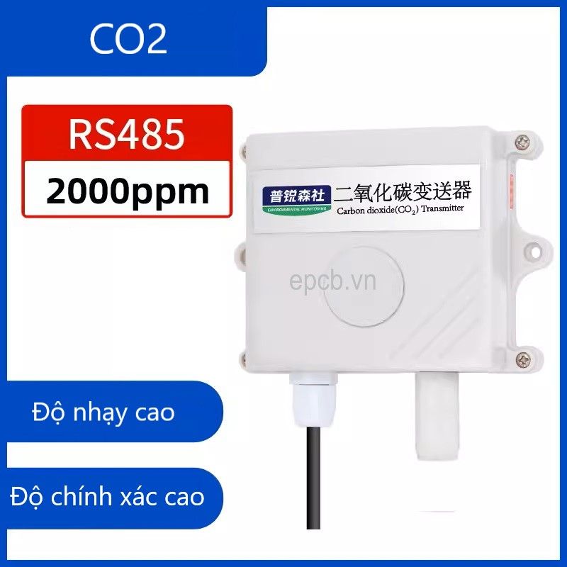 Cảm biến đo nồng độ khí CO2 ES-CO2-01 (RS485 | 4-20mA | 0-10V)