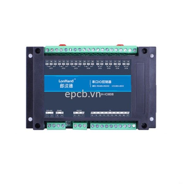 Relay 8 kênh IO giao tiếp RS485 và RS232 công nghiệp LH-IO-02