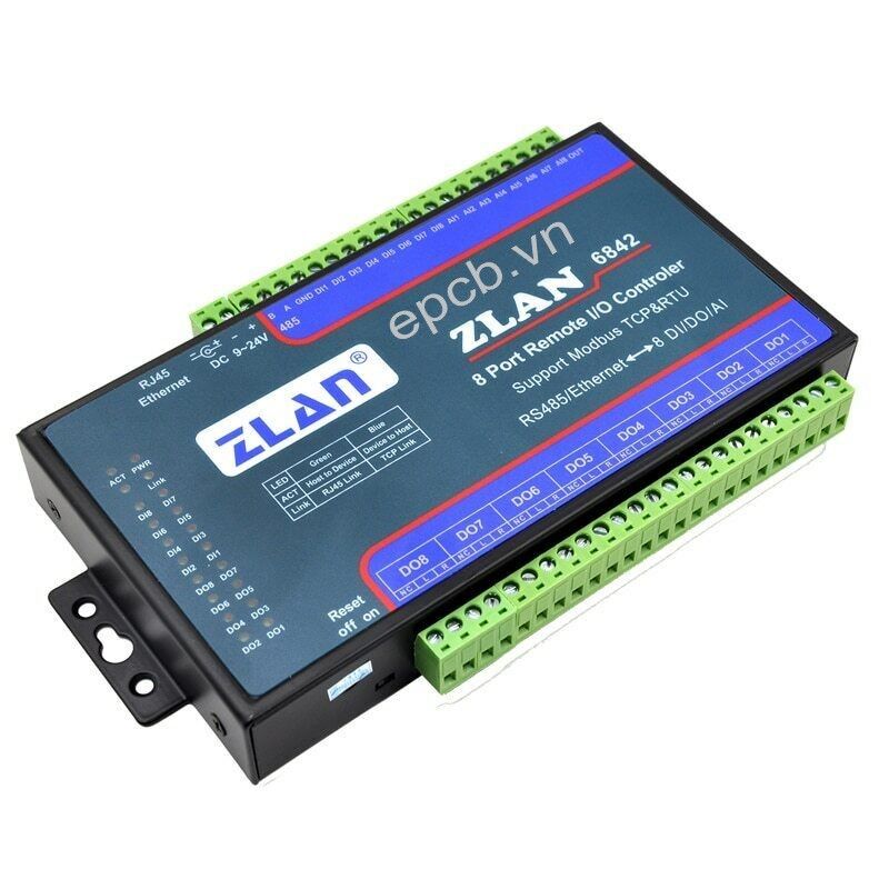 ZLAN6842 - Bộ điều khiển IO qua Ethernet hoặc RS485