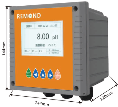 Bộ điều khiển giám sát nồng độ PH nước ES-PH-CONTROL-01 (RS485, 4-20mA, Relay, Alarm)