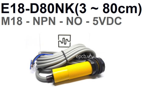 Cảm Biến Vật Cản Hồng Ngoại E18-D80NK NPN