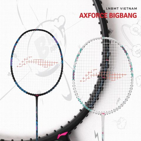 Vợt cầu lông AXFORCE BIGBANG（Màu trắng,Màu đen trọng lương 4u,5u,7u)