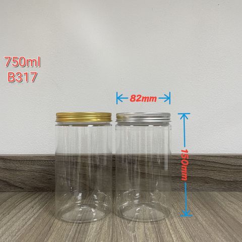 A5 - Mã B317 - Hũ Nắp Nhôm Vặn 750ml