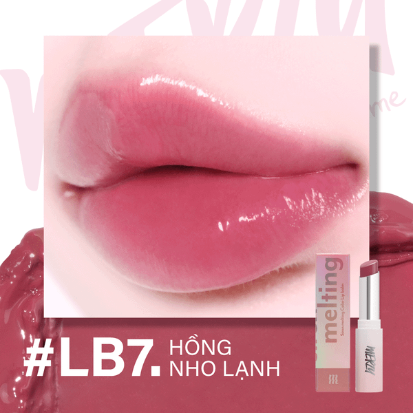 (New) Son Dưỡng Có Màu Merzy Siren Melting Color Lipbalm #LB7 Off Grape