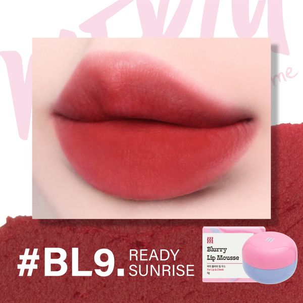 Son Kem Bùn Kiêm Má Hồng Merzy Blurry Lip Mousse #BL9 Ready Sunrise