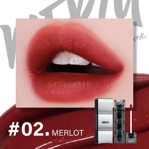 (New) Son Kem Lì Merzy Puffer Velvet Tint #02 Merlot
