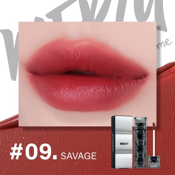 (New) Son Kem Lì Merzy Puffer Velvet Tint #09 Savage
