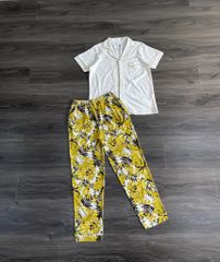 BỘ PIJAMA DÀI UMI YELLOW NỮ TAY NGẮN