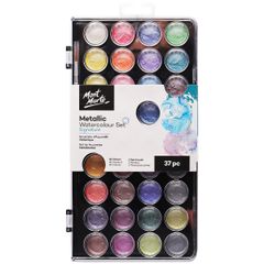 Bộ màu vẽ Mont Marte  Metallic Watercolour Cake Set 37pc - MM-PMHS0086