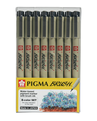 BÚT PIGMA BRUSH MÀU, BỘ 8 MÀU-XSDK-BR-8