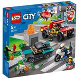 Đồ chơi lắp ráp Lego City - Xe cứu hỏa & cảnh sát truy bắt tội phạm-60319