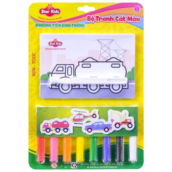 Bộ Tranh Cát Màu Phương Tiện Giao Thông - Star Kids K-501