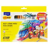 Hộp 20 Bút Lông Màu Rửa Được Washable Fiber Pen - Colokit SWM-C009