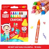 Hộp 16 Bút Sáp Màu Colorful - Clever Hippo 1601