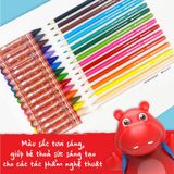 Combo Hộp 16 Bút Màu Sáp + Hộp 16 Bút Màu Chì Colorful - Clever Hippo CB161601