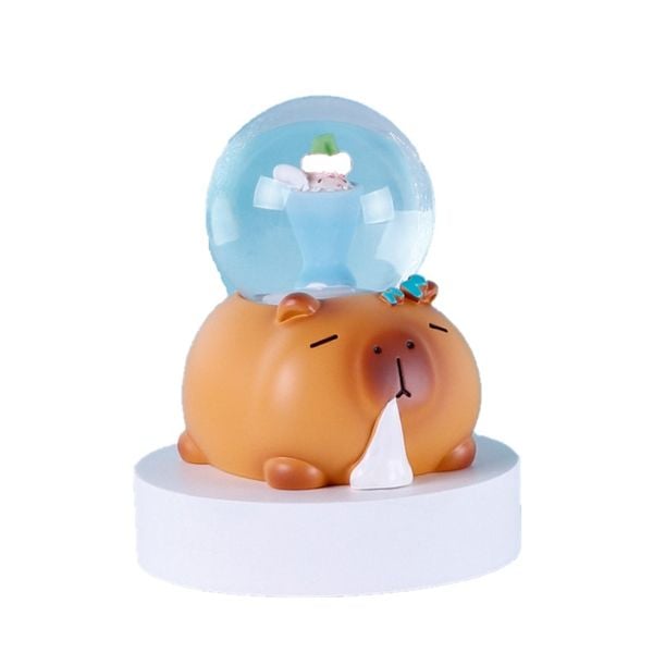 Mô hình trang trí - Capybara cầu pha lê thủy tinh